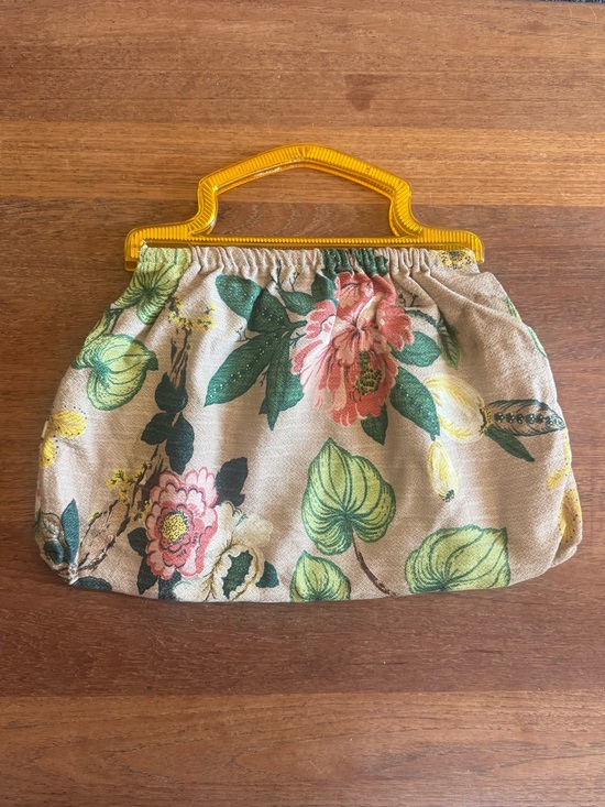 Handbags - Vintage style ‘50s Barkcloth handbag